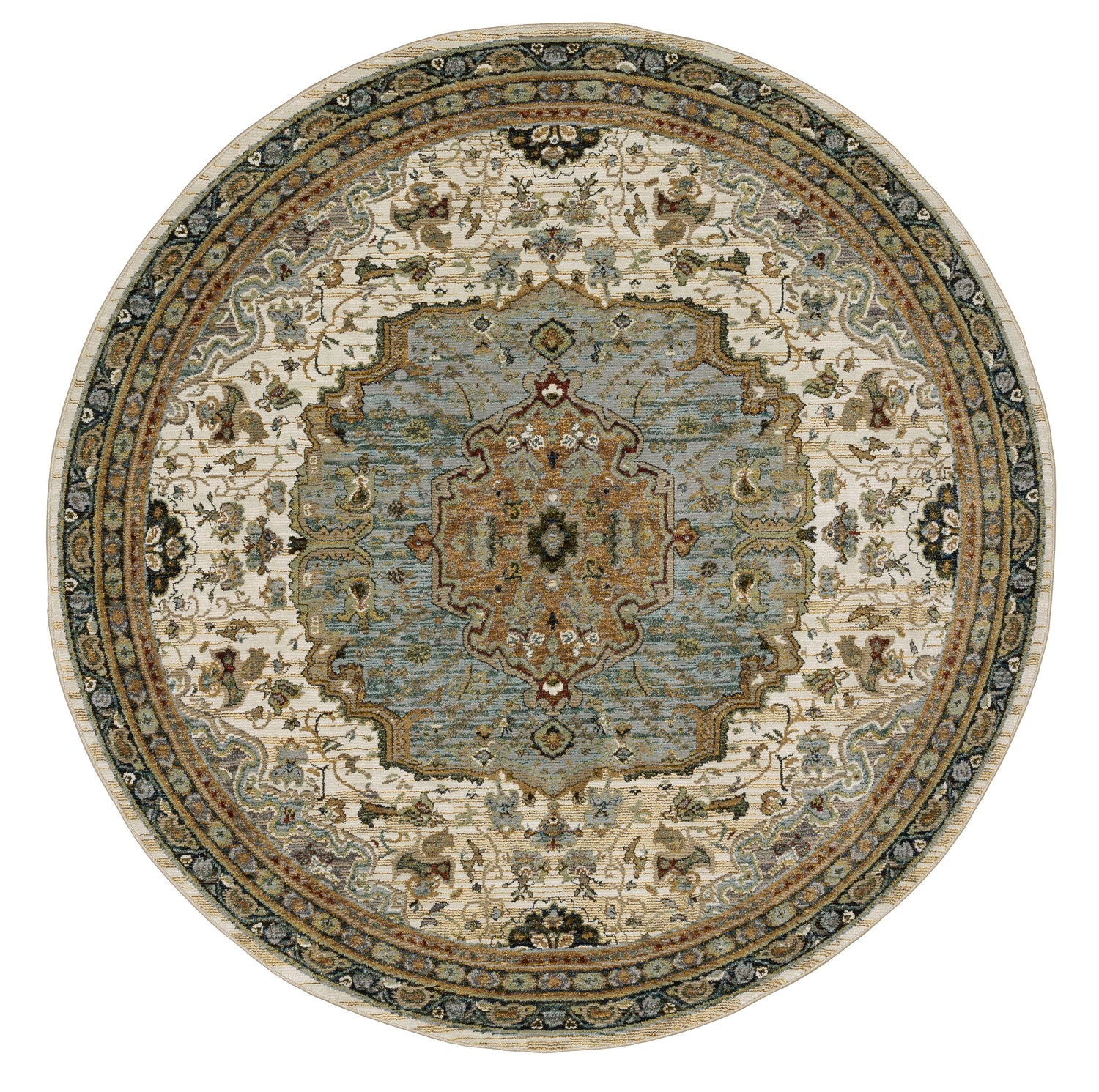 Oriental Weavers Sphinx Andorra 2451B Ivory/Blue Rugs