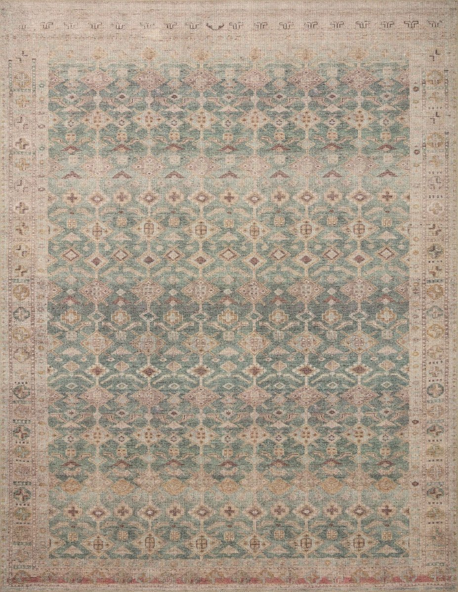 Angela Rose x Loloi Aubrey Aub-02 Aqua/Sand Rug.