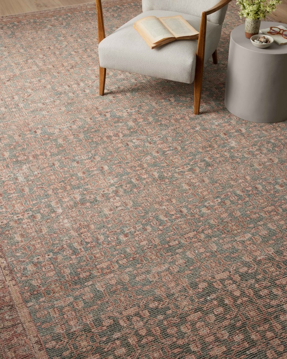 Angela Rose x Loloi Aubrey Aub-04 Blue/Terracotta Rug.