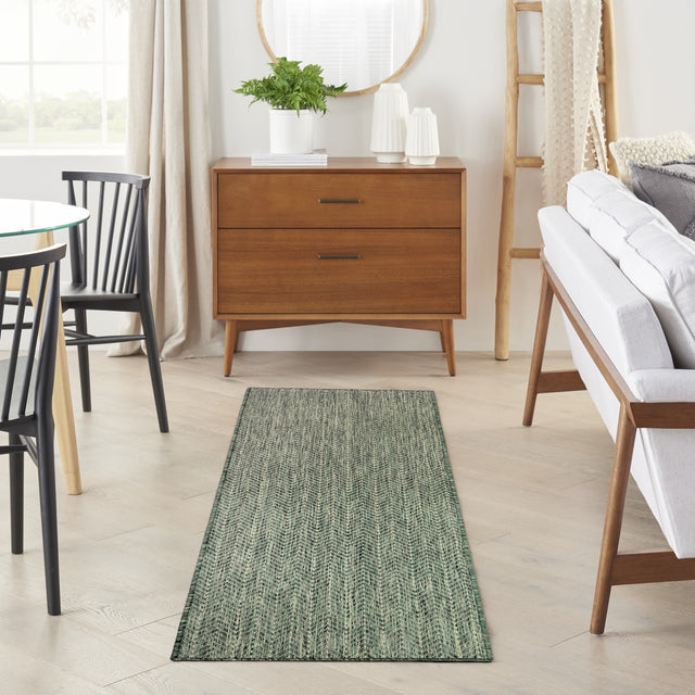 Nourison Horizon Indoor/Outdoor HOZ02 Green Contemporary Area Rugs
