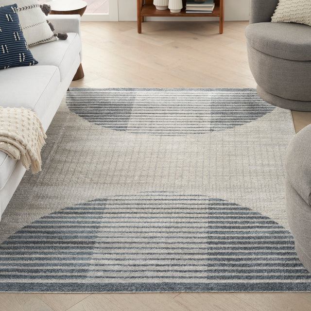 Nourison Astra ASW03 Ivory Blue Rugs