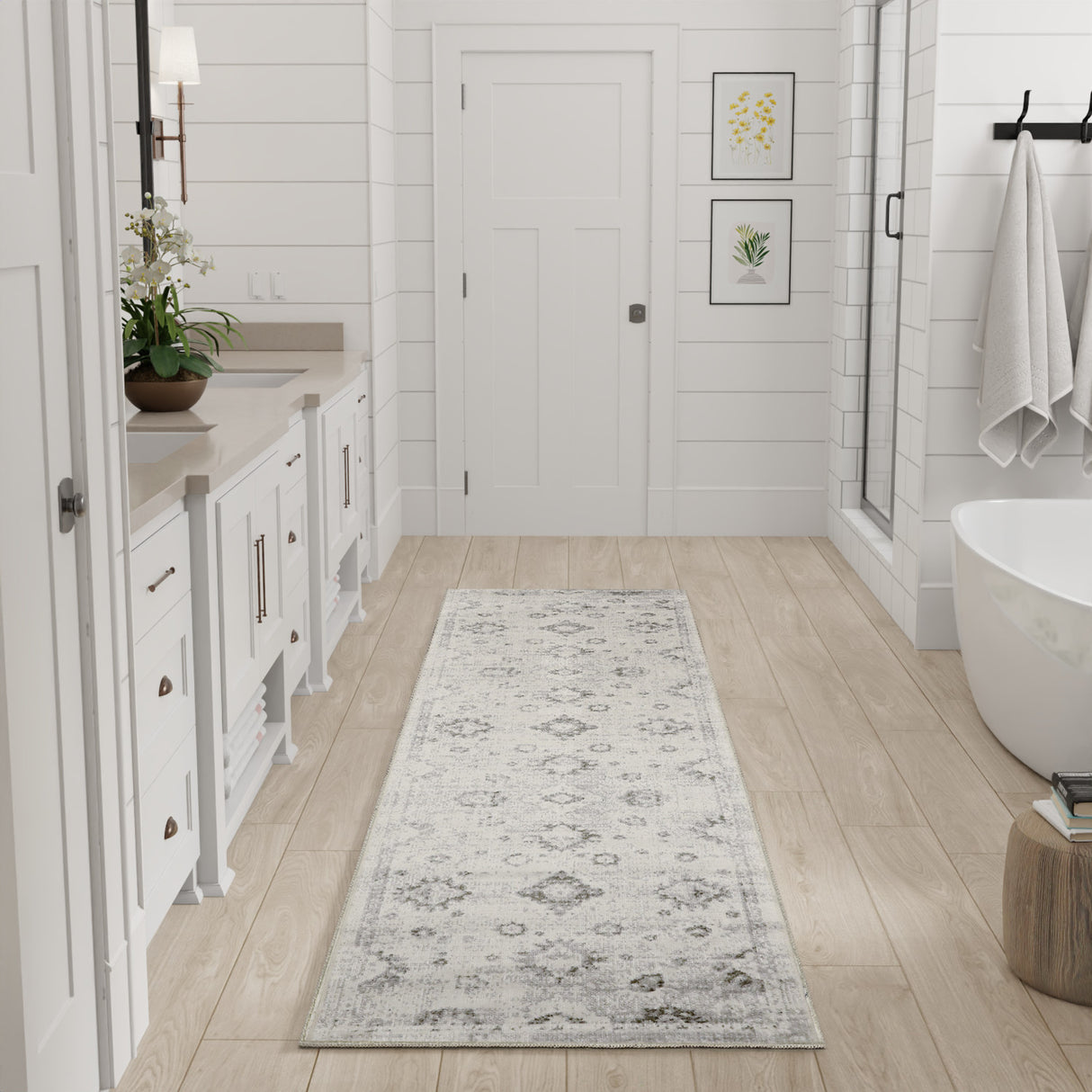 Nourison Astra Machine Washable ASW19 Machine Made Ivory Rug