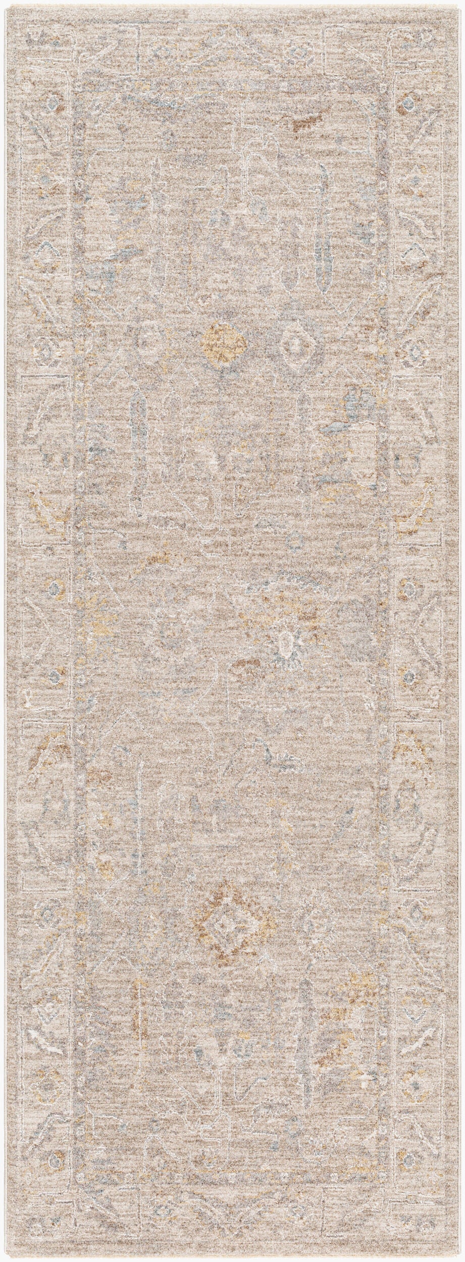 Livabliss Avant Garde Avt-2379 Charcoal, Light Slate, Cream, Light Brown, Dark Blue, Olive Rug - runner flat view