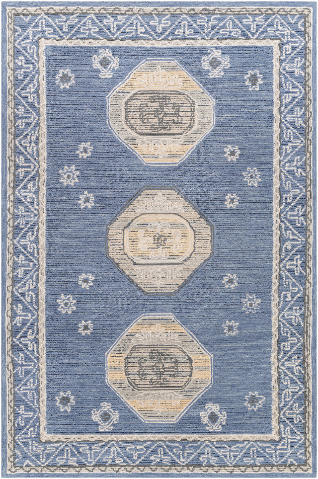 Surya Addyson Ayo-2300 Medium Gray, Wheat, Cream, Denim Rug.