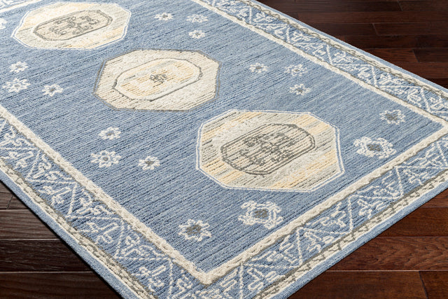 Surya Addyson Ayo-2300 Medium Gray, Wheat, Cream, Denim Rug.