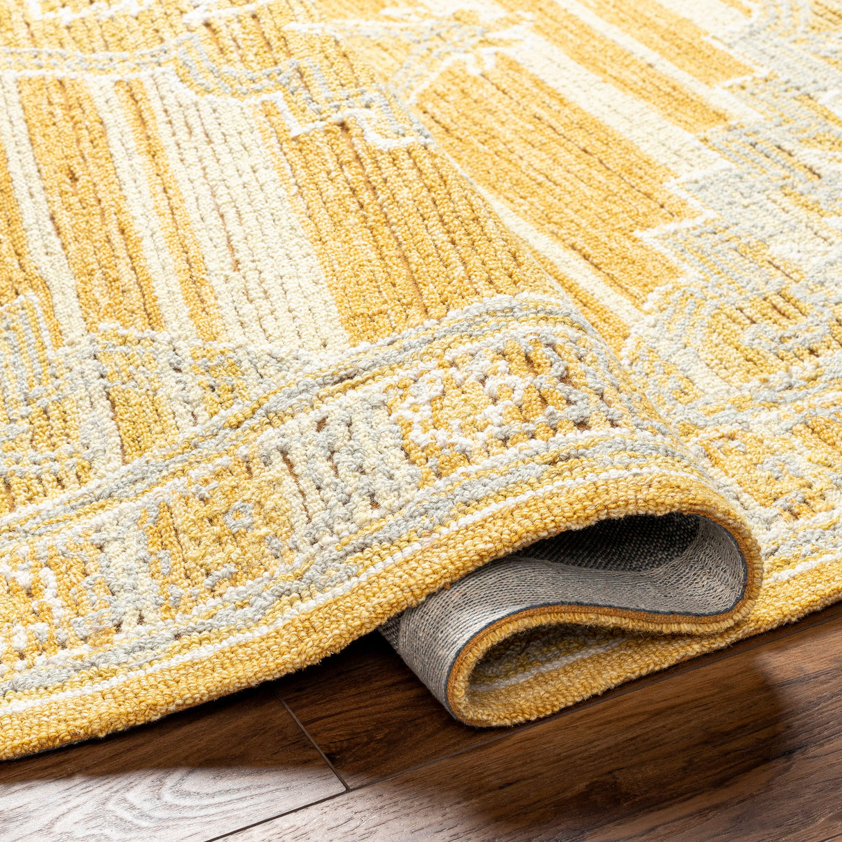 Surya Addyson Ayo-2302 Mustard, Light Slate, Ivory Rug.