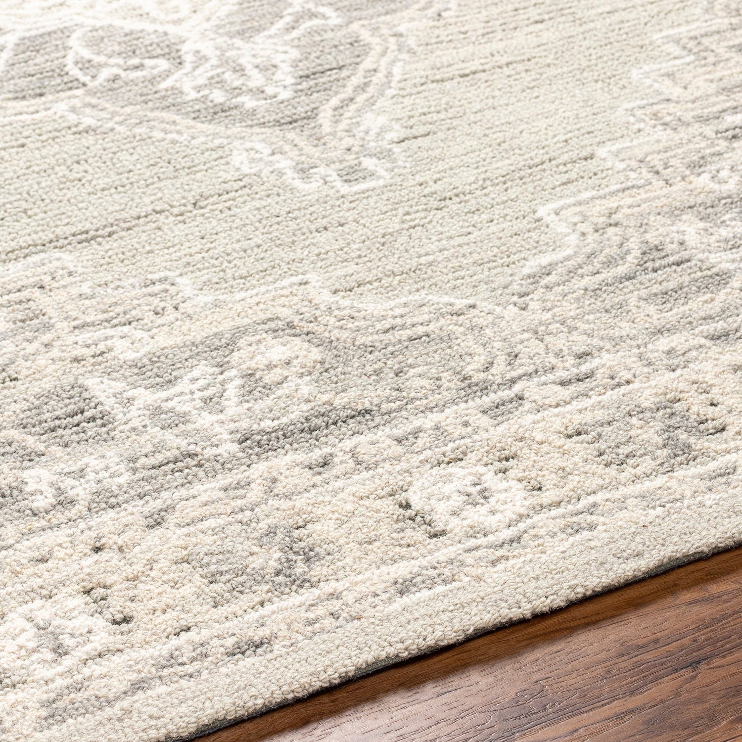 Surya Addyson Ayo-2303 Light Sage, Cream Rug.
