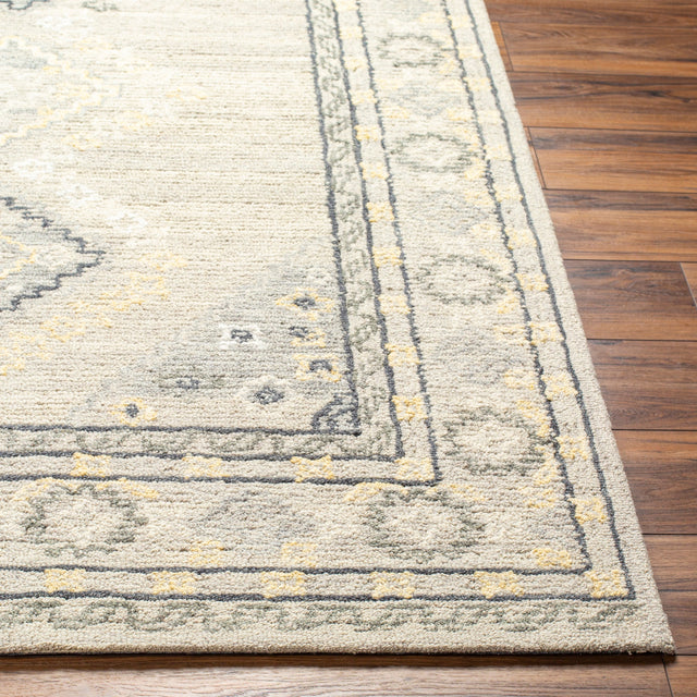 Surya Addyson Ayo-2304 Light Gray, Charcoal, Yellow Rug.