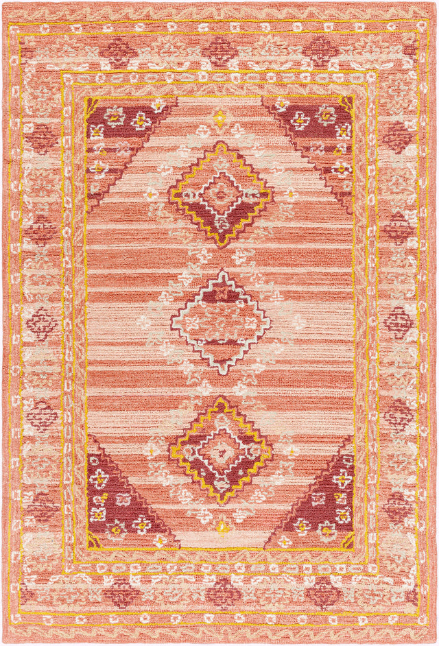 Surya Addyson Ayo-2306 Dusty Coral, Grass Green, Dusty Pink Rug.