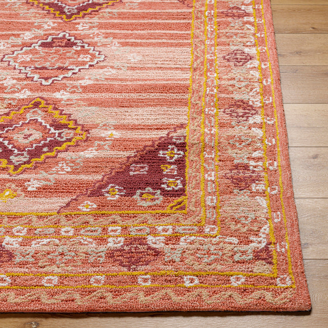 Surya Addyson Ayo-2306 Dusty Coral, Grass Green, Dusty Pink Rug.