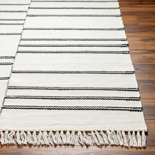Surya Azalea Aza-2333 Ivory, Black Rug.