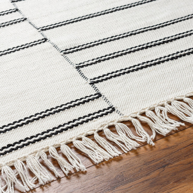 Surya Azalea Aza-2333 Ivory, Black Rug.