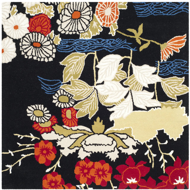 Safavieh Bella 5'-0" x 5'-0" Rug in Black / Multi