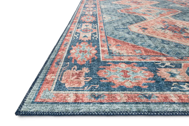 Loloi Skye Sky-03 Turquoise/Terracotta Rugs - rug corner