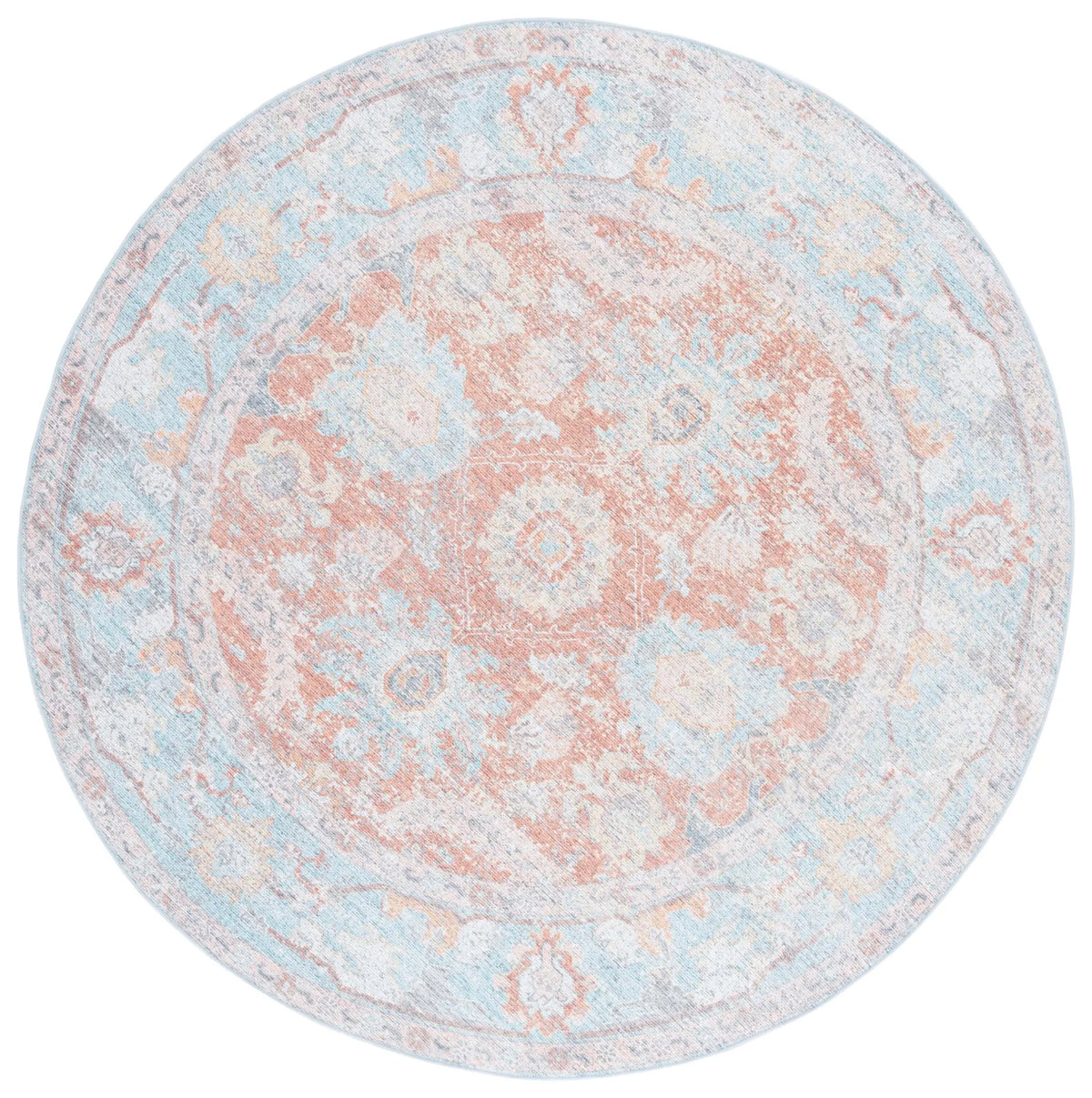 Safavieh Arizona 6'-0" x 6'-0" Rug in Turquoise / Rust
