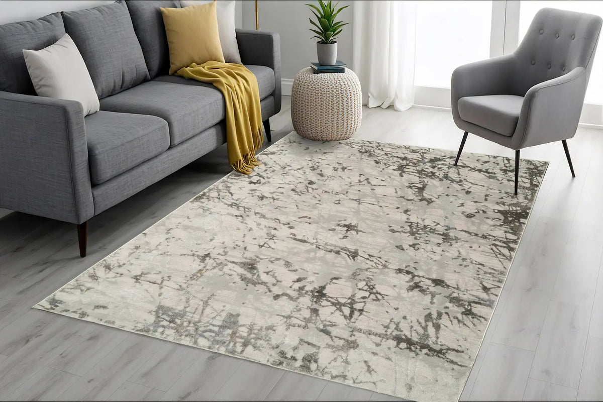 Dynamic Rugs Castilla 3554 Ivory/Grey Rugs - Room