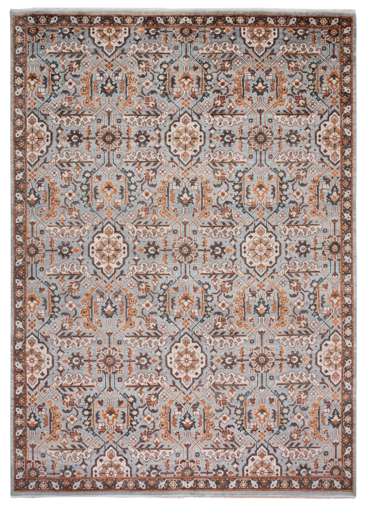 Safavieh Haj Jalili 9'-0" x 12'-0" Rug in Grey / Rust