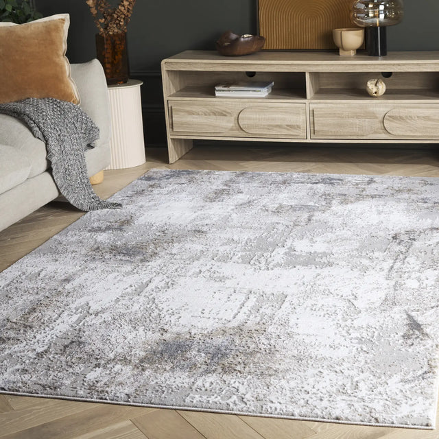 Safavieh Slate 700 4'-0" x 6'-0" Rug in Grey / Ivory Brown