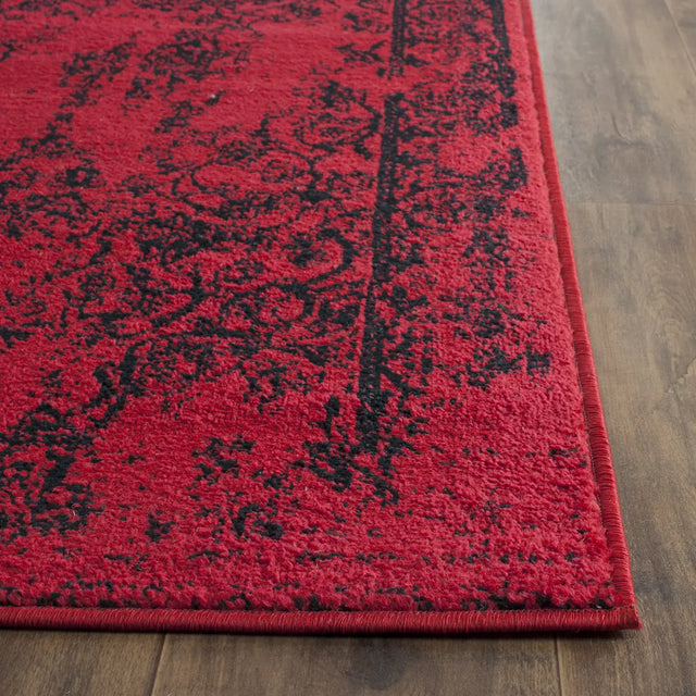 Safavieh Adirondack 2'-6" x 10'-0" Rug in Red / Black