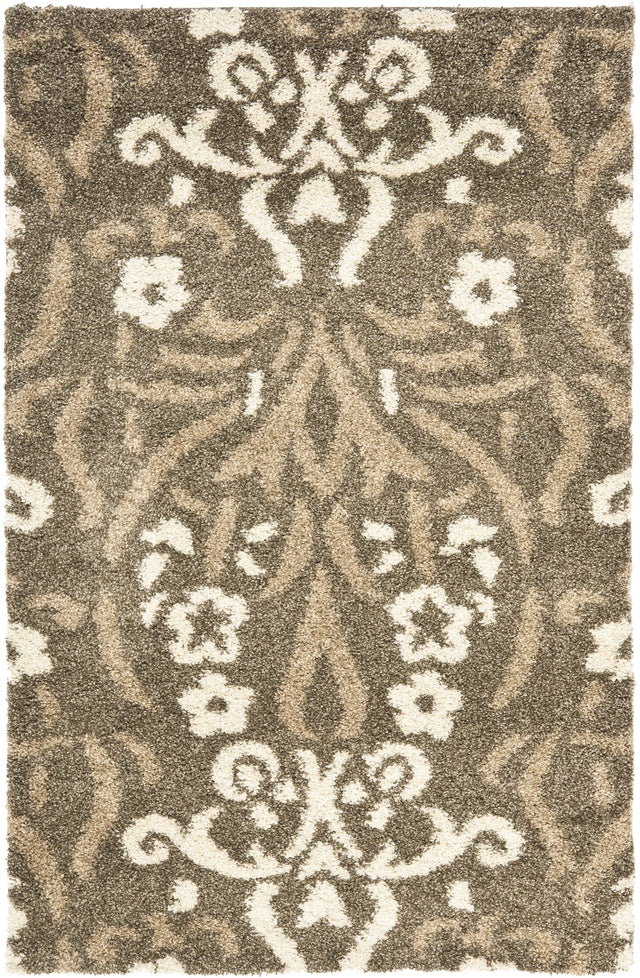 Safavieh Florida Shag 3'-3" x 5'-3" Rug in Smoke / Beige
