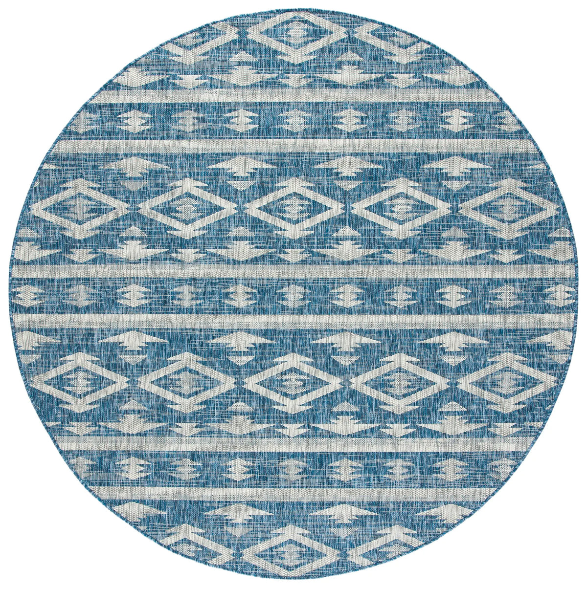 Safavieh Courtyard 6'-7" x 6'-7" Rug in Navy / Grey