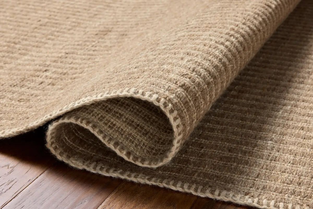 Loloi Elma ELM-01 Contemporary Hand Woven Dove Rug - pile height