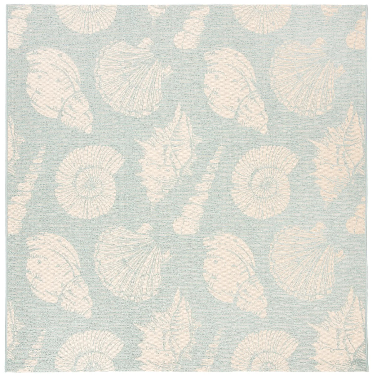 Safavieh Courtyard 6'-7" x 6'-7" Rug in Aqua / Beige