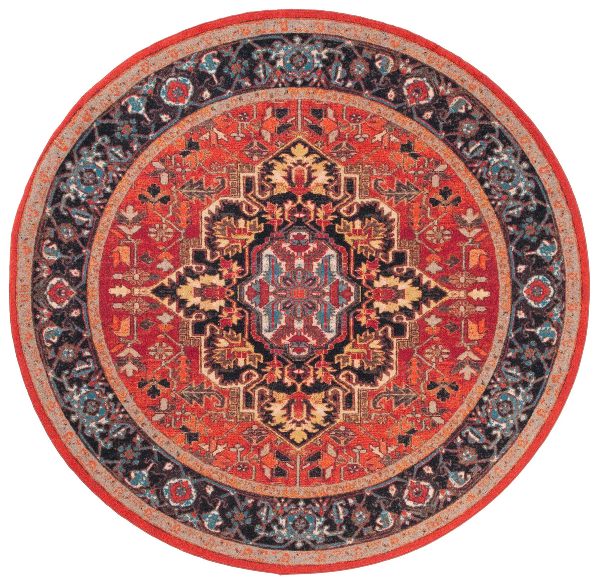 Safavieh Journey 6'-7" x 6'-7" Rug in Red / Blue