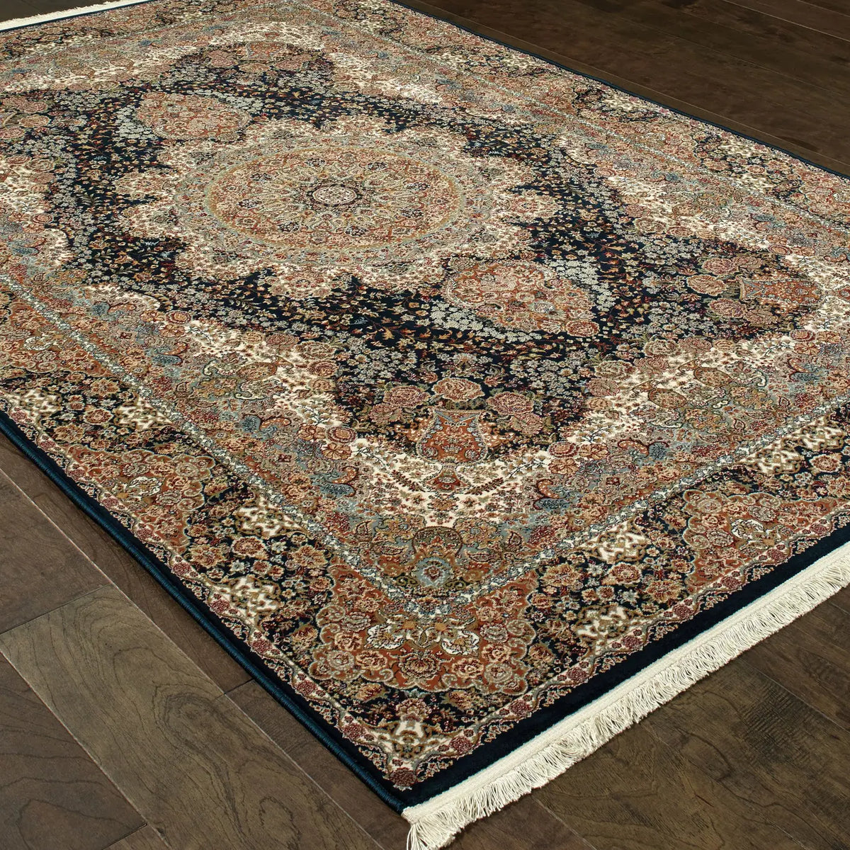 Oriental Weavers Sphinx Masterpiece 5501K Black / Multi Rugs - angle detail