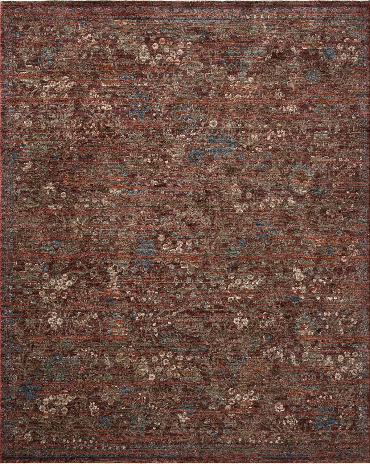 Loloi Winchester WNC-08 Traditional Power Loomed Ruby, Mushroom Rug - main flat