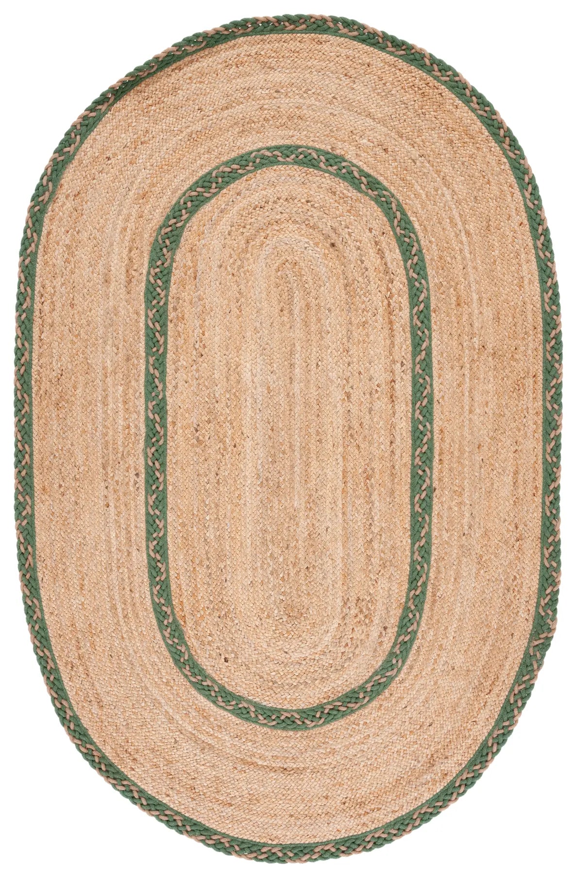 Safavieh Natural Fiber 5'-0" x 8'-0" Rug in Natural / Green