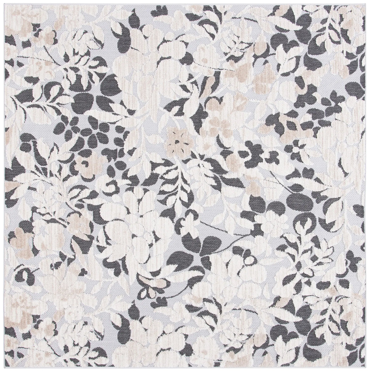 Safavieh Cabana 6'-7" x 6'-7" Rug in Ivory / Charcoal