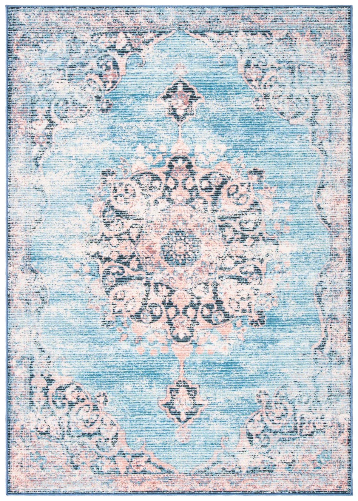 Safavieh Journey 4'-4" x 6'-0" Rug in Turquoise / Pink