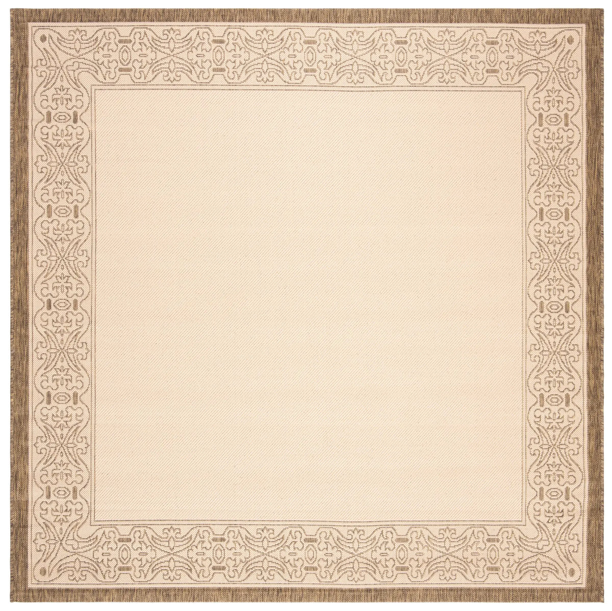 Safavieh Courtyard 6'-7" x 6'-7" Rug in Natural / Brown