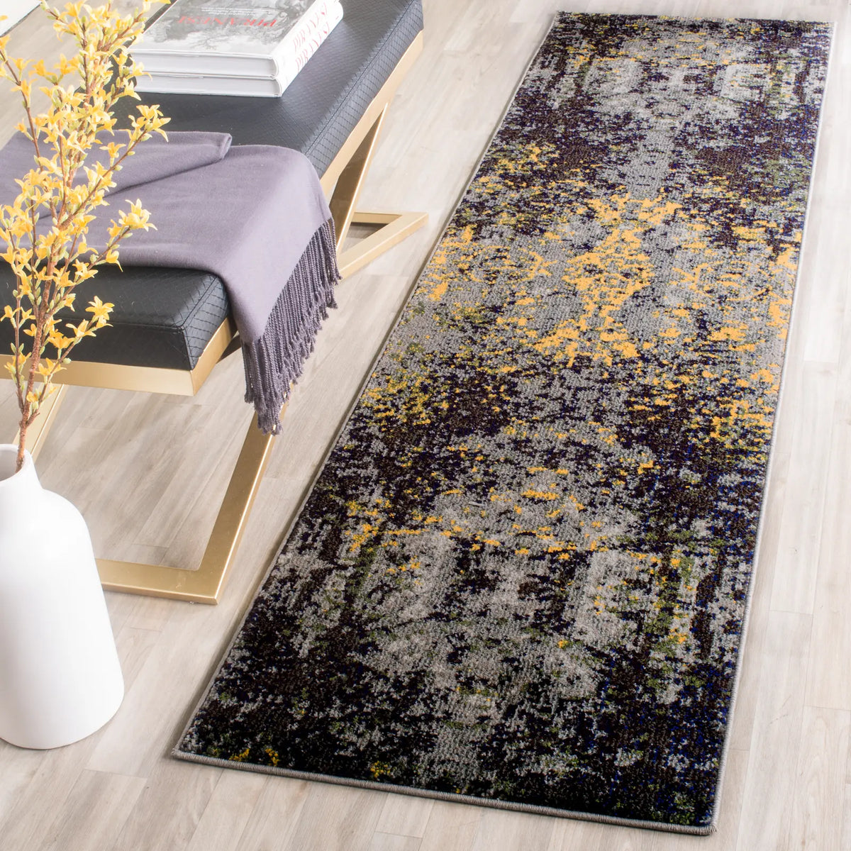 Safavieh Monaco 2'-2" x 10'-0" Rug in Grey / Multi