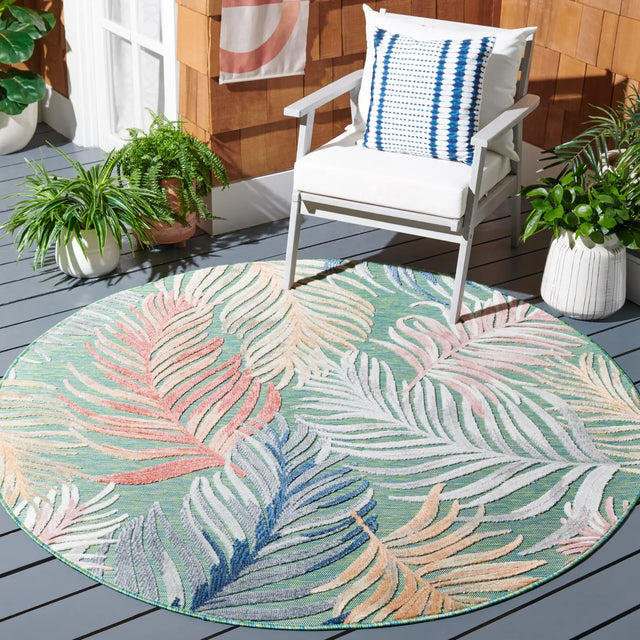 Safavieh Cabana 10'-0" x 10'-0" Rug in Green / Rust