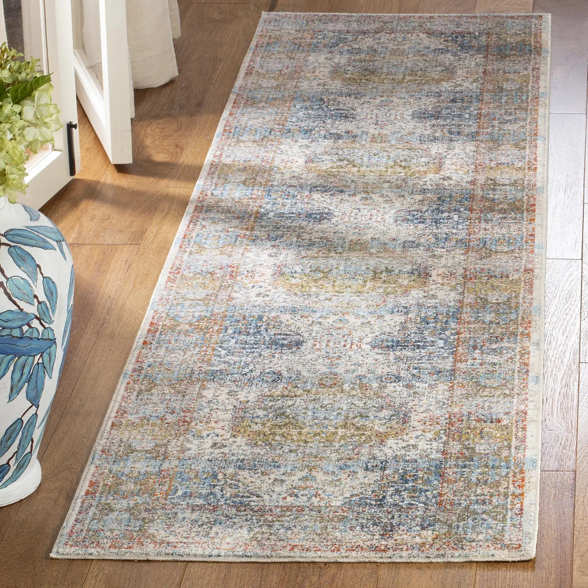 Safavieh Vintage Persian 2'-2" x 12'-0" Rug in Beige / Blue