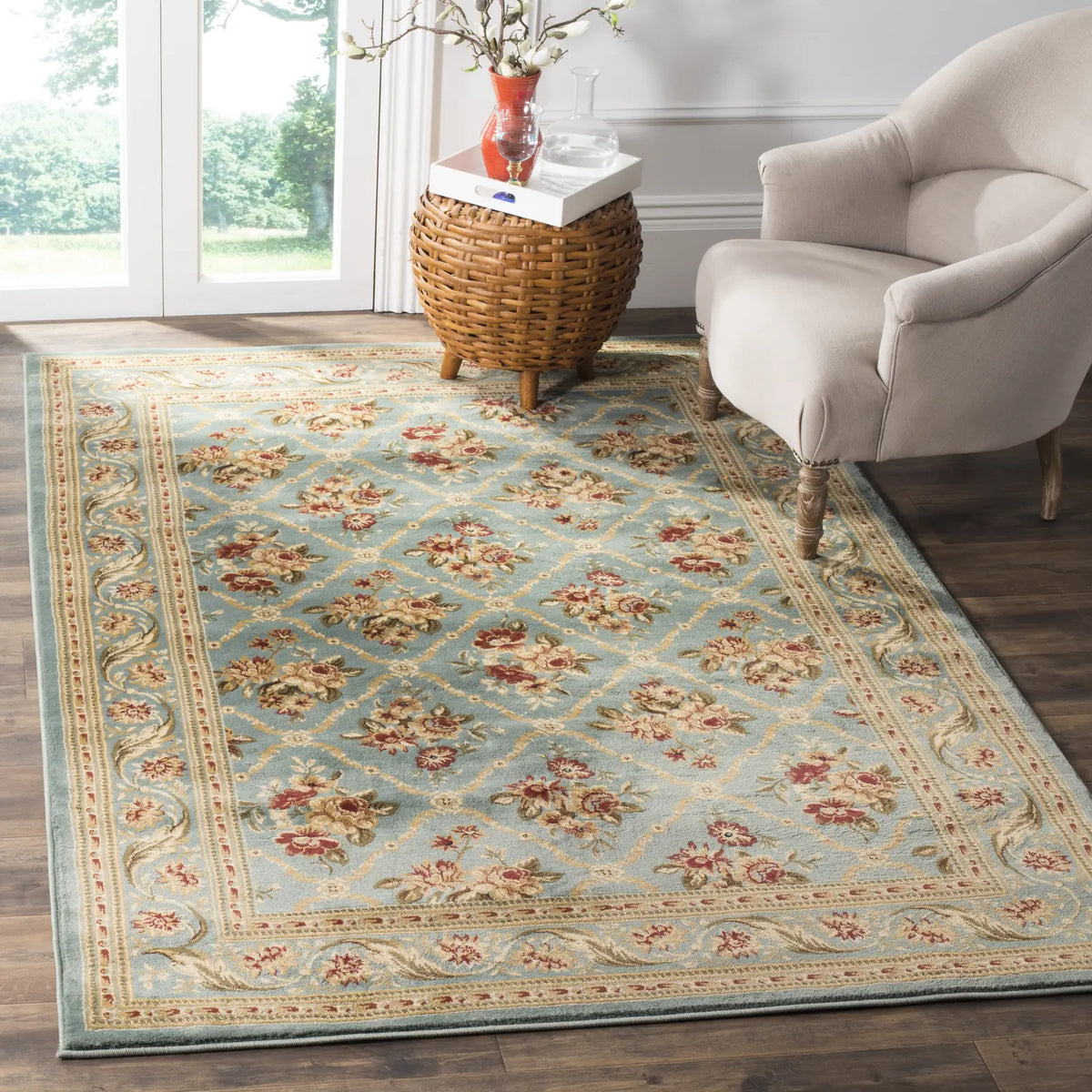 Safavieh Lyndhurst 5'-3" x 7'-6" Rug in Blue / Blue