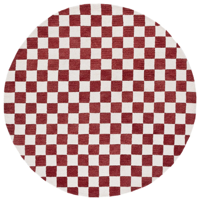 Safavieh Ebony 6'-0" x 6'-0" Rug in Red / Ivory
