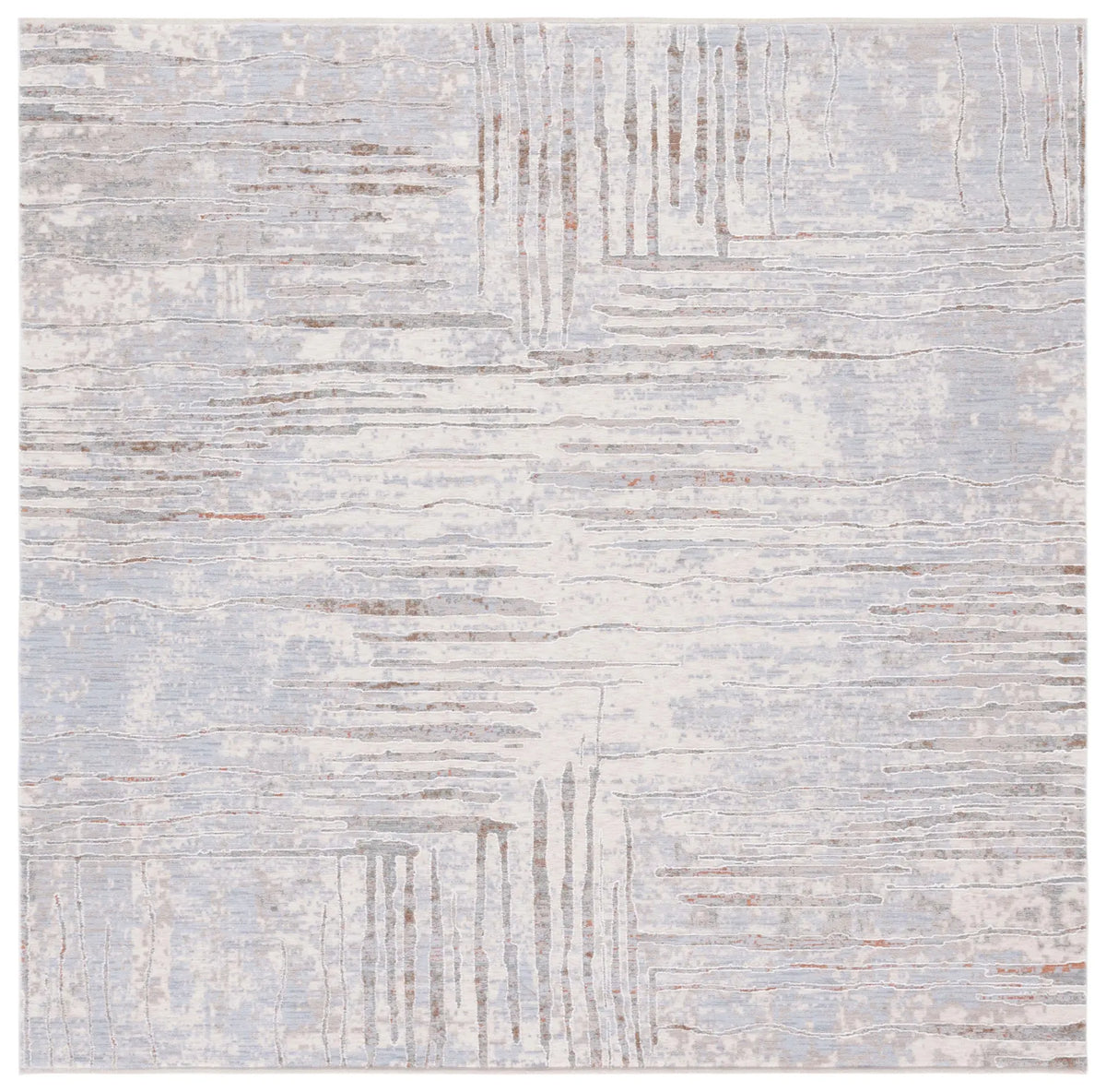 Safavieh Marmara 6'-7" x 6'-7" Rug in Beige / Blue Rust