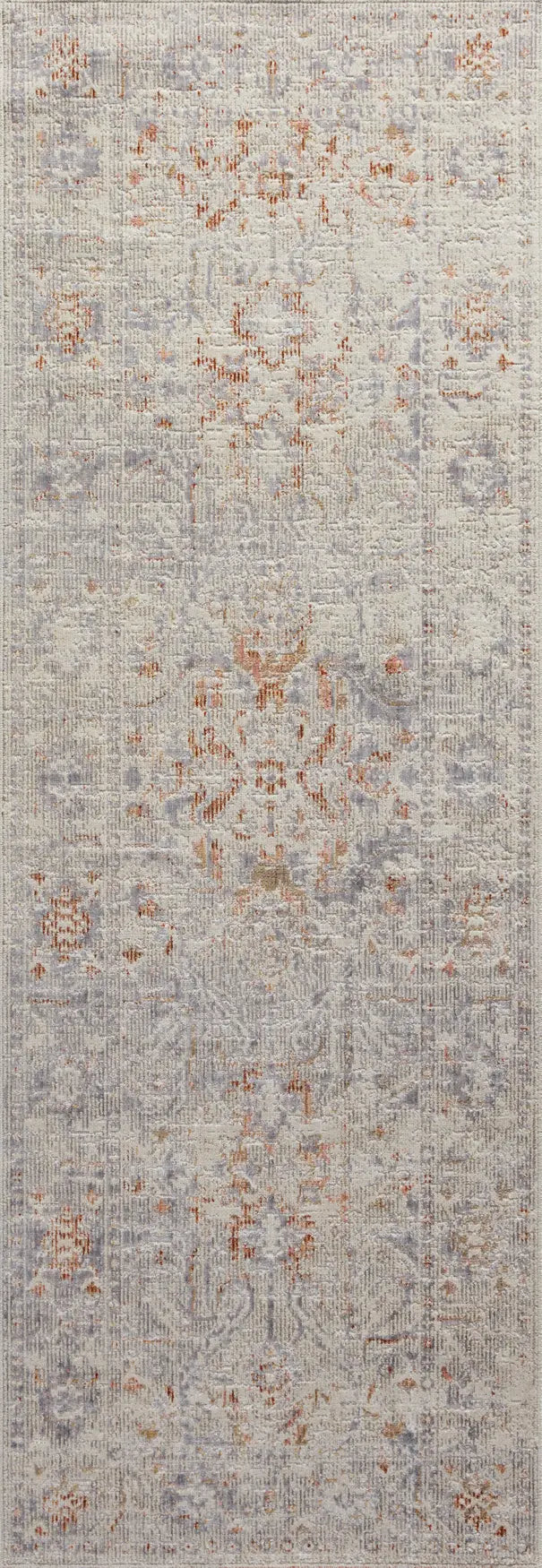 Chris Loves Julia x Loloi Rosemarie ROE-05 Oatmeal / Lavender Rug - runner flat