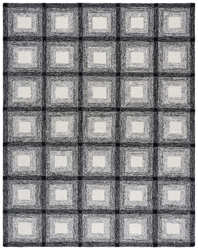 Safavieh Metro 8'-0" x 10'-0" Rug in Charcoal / Ivory