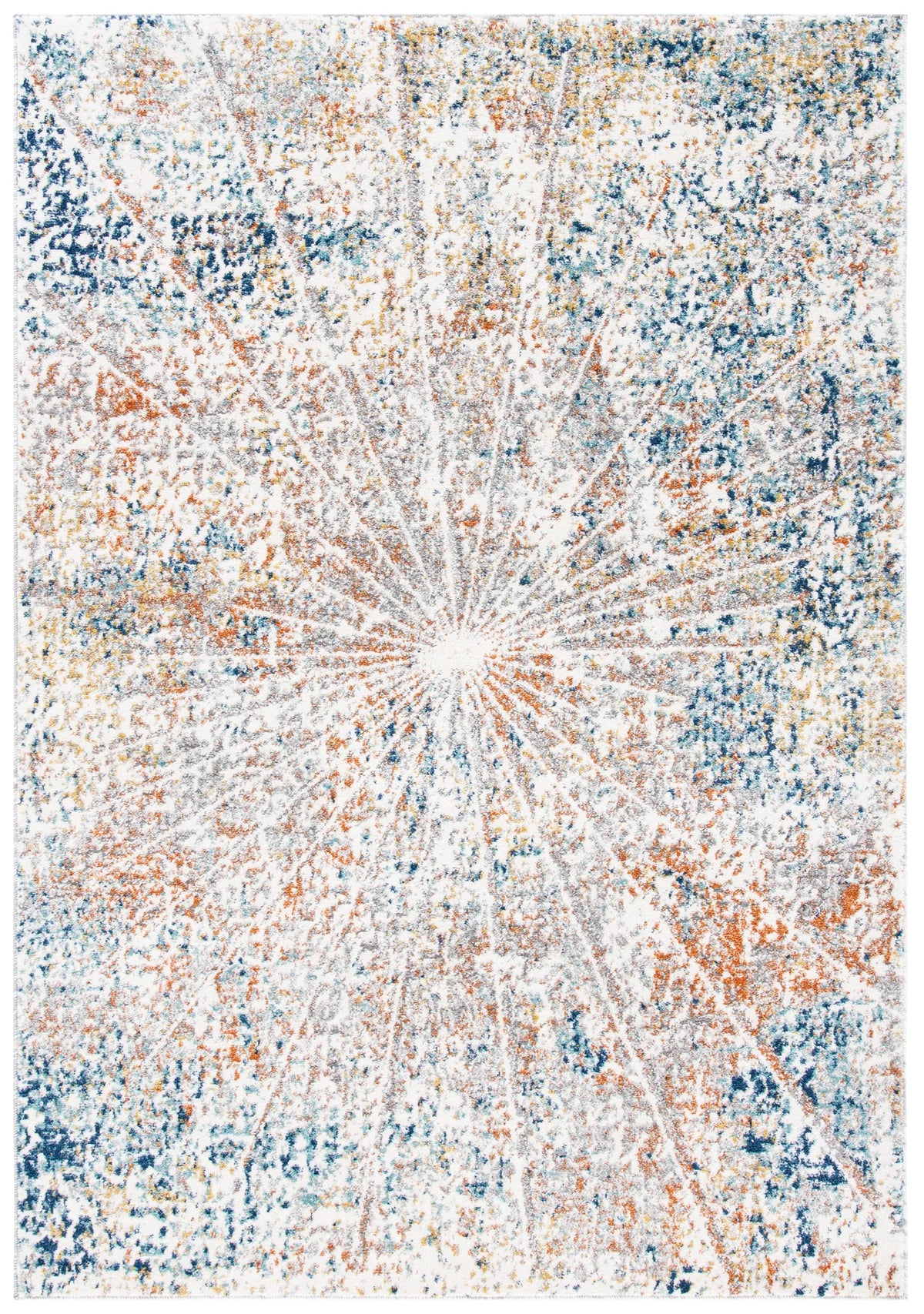 Safavieh Aston 4'-0" x 6'-0" Rug in Ivory / Navy
