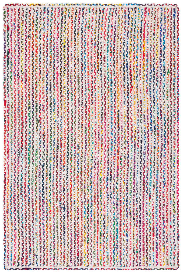 Safavieh Braided 4'-0" x 6'-0" Rug in Ivory / Multi