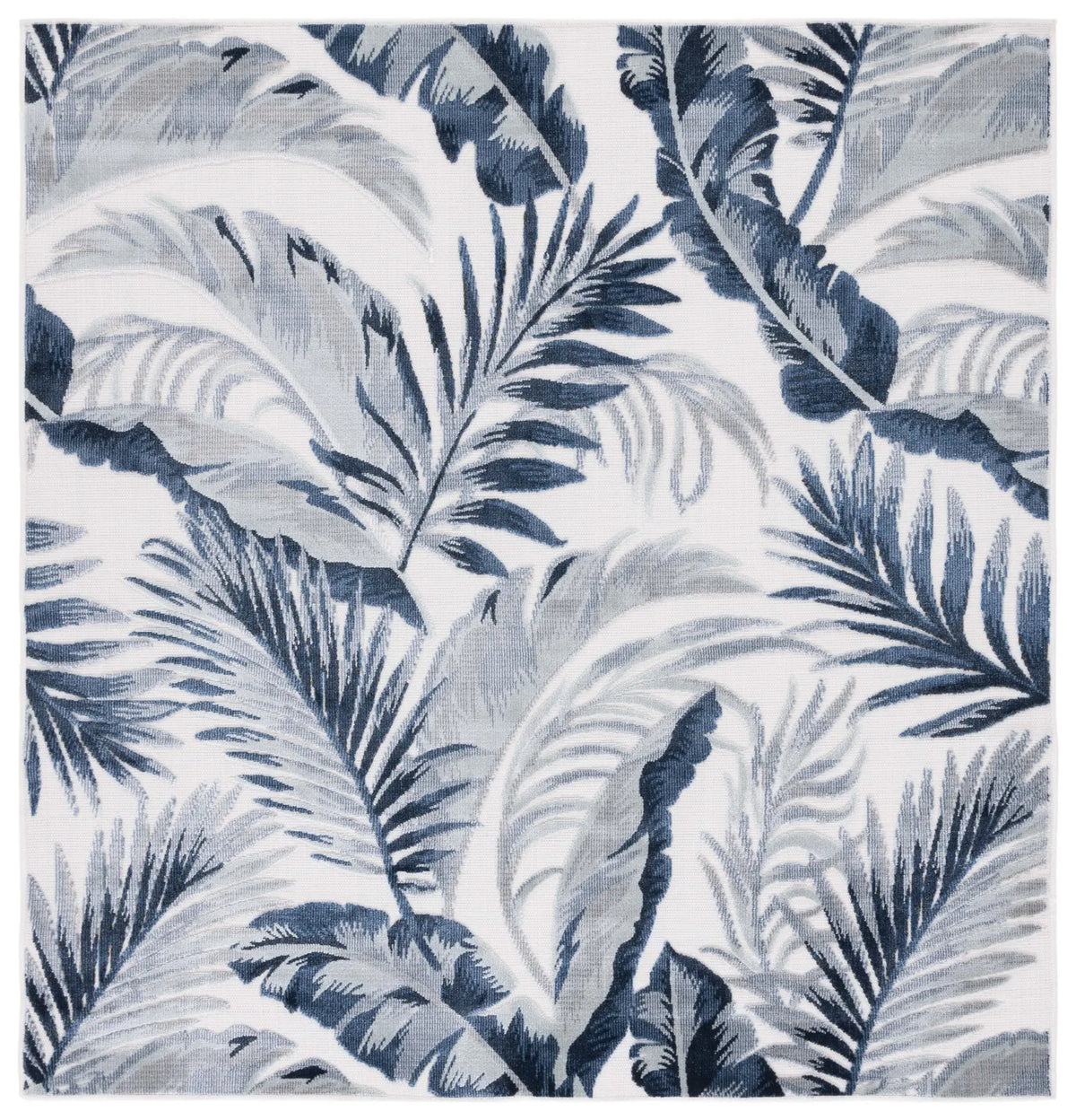Safavieh Cabana 6'-5" x 6'-5" Rug in Ivory / Navy