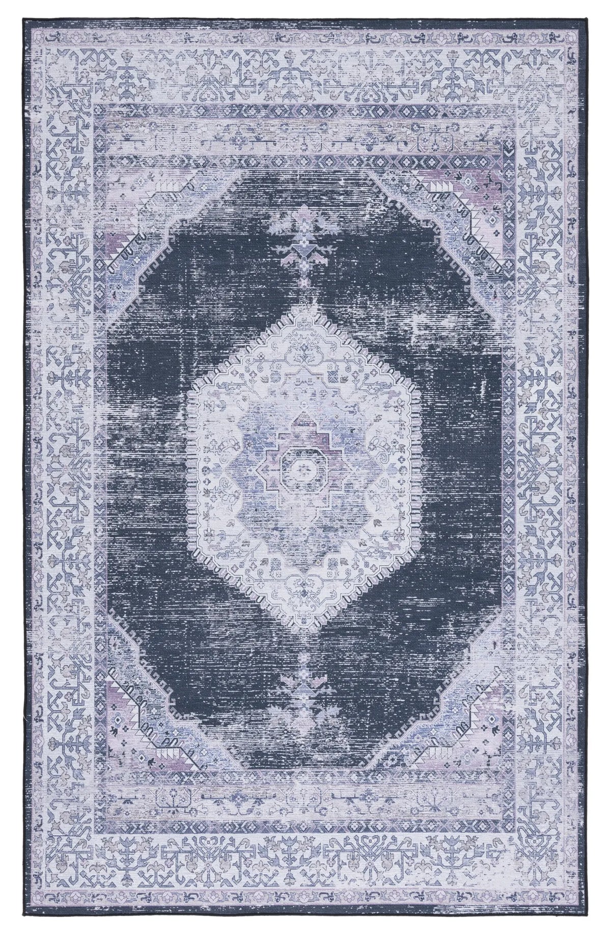 Safavieh Tucson 4'-0" x 6'-0" Rug in Black / Beige