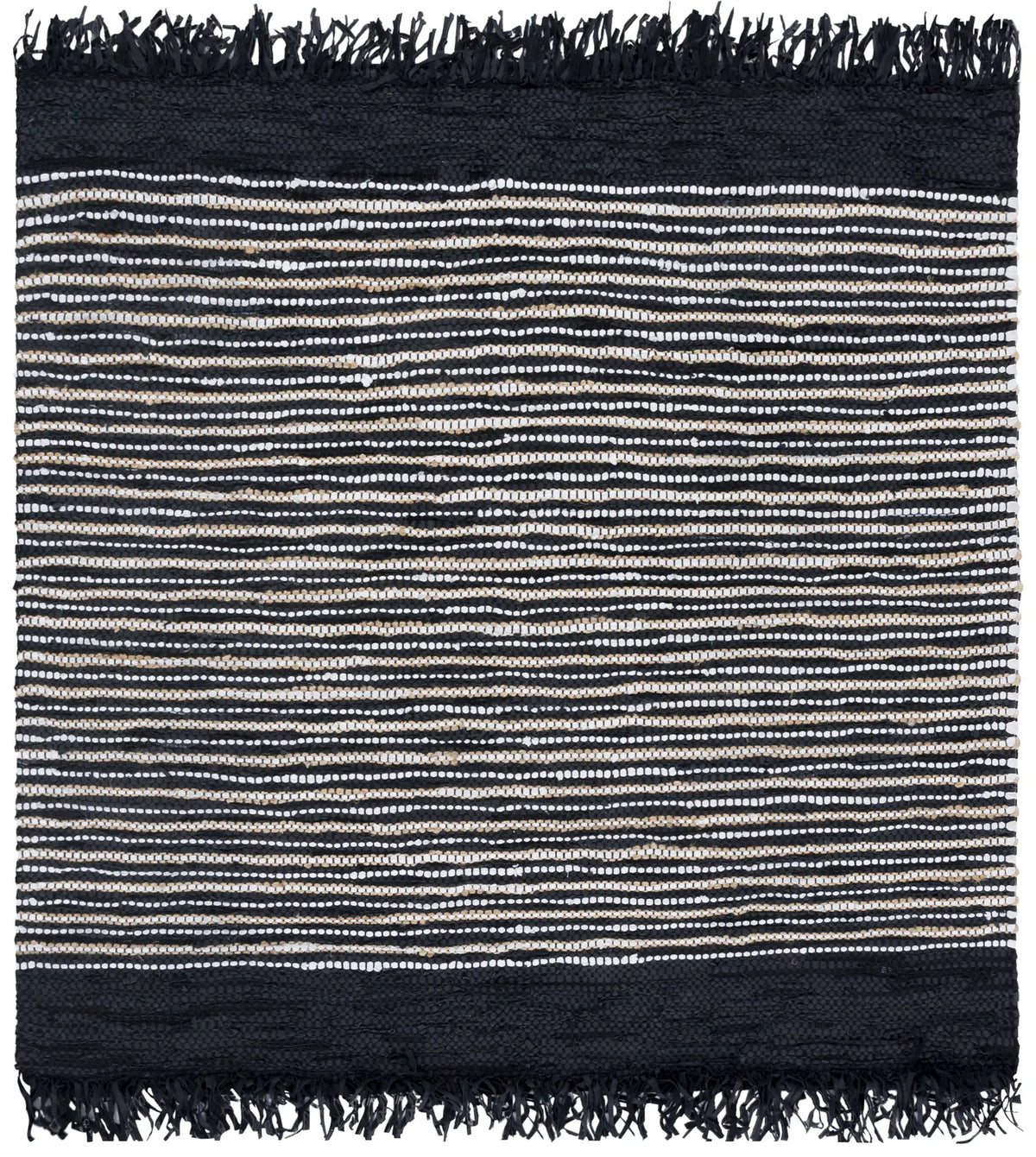 Safavieh Vintage Leather 6'-0" x 6'-0" Rug in Black / Multi