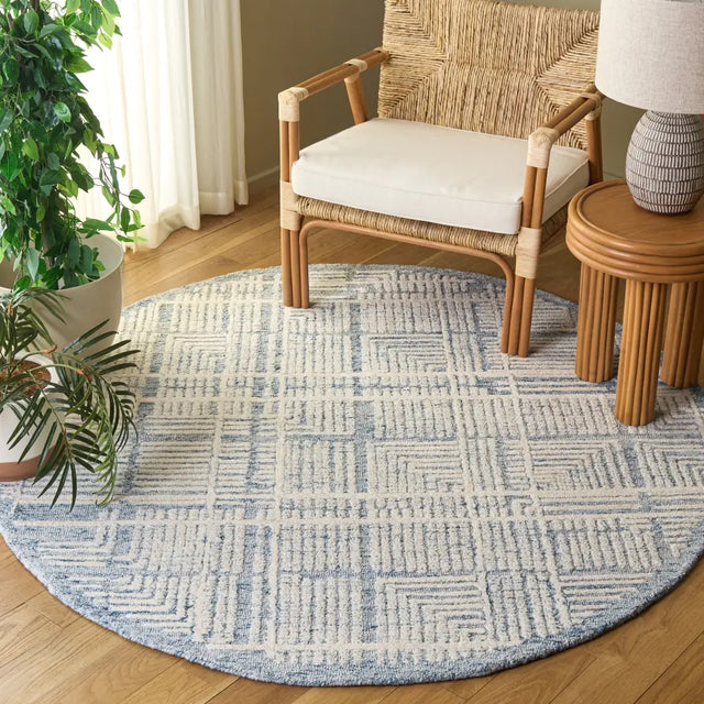Safavieh Harvest 6'-0" x 6'-0" Rug in Blue / Ivory