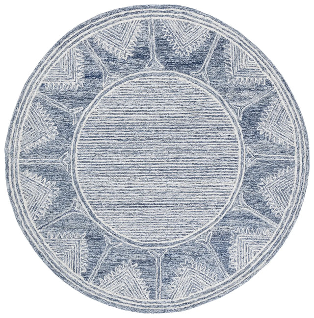 Safavieh Pine 6'-0" x 6'-0" Rug in Blue / Ivory
