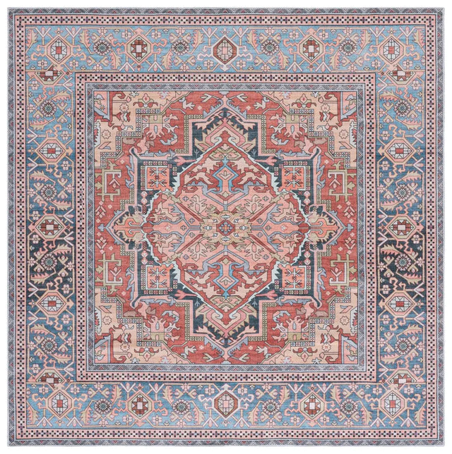 Safavieh Arizona 6'-0" x 6'-0" Rug in Rust / Blue